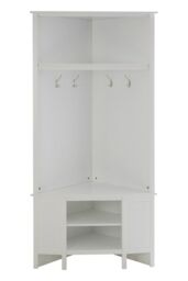 Orsina Portland Corner Coat Bench in White - thumbnail 6