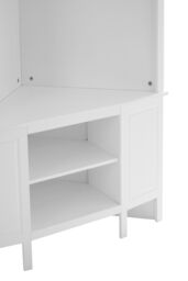 Orsina Portland Corner Coat Bench in White - thumbnail 4