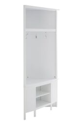 Orsina Portland Corner Coat Bench in White - thumbnail 2
