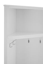 Orsina Portland Corner Coat Bench in White - thumbnail 5