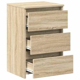Berkfield Home Durable Bed Cabinets 2 pcs Sonoma Oak 40x35x62.5 cm Engineered Wood in Light Tan - thumbnail 6