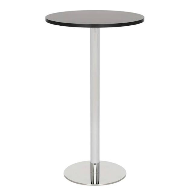 netfurniture Deluxe Como Poseur Table Round Black Wood