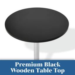 netfurniture Deluxe Como Poseur Table Round Black Wood - thumbnail 2