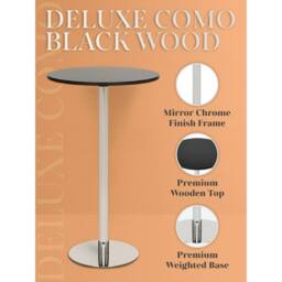 netfurniture Deluxe Como Poseur Table Round Black Wood - thumbnail 5
