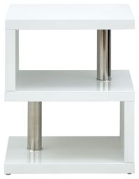 GFW Polar High Gloss LED Side Table in White - thumbnail 6