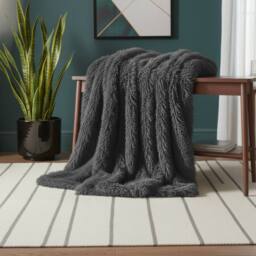 Snug City Cuddly Extra Fluffy Throw Ultra Soft Plush Blanket Sofa Bed Home Decor in Grey - Size: 150 cm × 200 cm