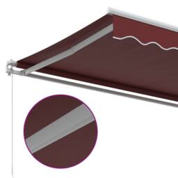 Berkfield Home Manual Retractable Awning Burgundy 300x250 cm in Black - thumbnail 6