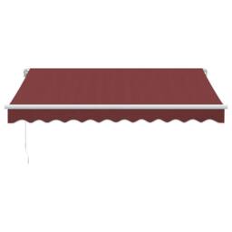 Berkfield Home Manual Retractable Awning Burgundy 300x250 cm in Black - thumbnail 3