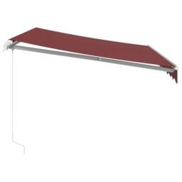 Berkfield Home Manual Retractable Awning Burgundy 300x250 cm in Black - thumbnail 4
