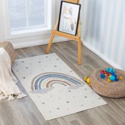Livabliss Lilian - Kids Beige Orange Blue Green Washable Rug for Children's Rooms - Size: 80 cm x 150 cm - thumbnail 9