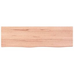 Berkfield Home Wall Shelf Light Brown 100x30x(2-4) cm Treated Solid Wood Oak - thumbnail 2
