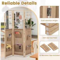 KORVIXA Folding Display Stand Boho Wooden Space in Brown - Size: 500mm - thumbnail 5