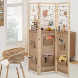 KORVIXA Folding Display Stand Boho Wooden Space in Brown - Size: 500mm - thumbnail 3