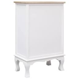Berkfield Home Drawer Cabinet White 50x30x80 cm Wood - Size: 50 x 30 x 80 cm - thumbnail 4