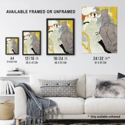 "Artery8 Englishman at the Moulin Rouge Vintage Wall Art Print Lautrec - Size: W18"" x H24""" - thumbnail 3
