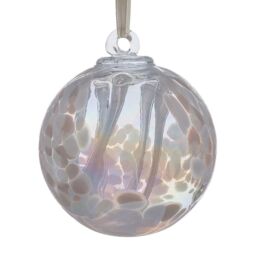 Sienna Glass 10cm Spirit Ball White - thumbnail 1