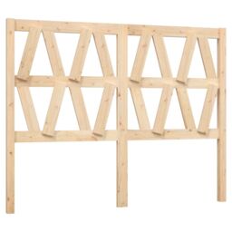 Berkfield Home Bed Headboard 126x4x100 cm Solid Wood Pine in Brown - Size: 126 x 4 x 100 cm - thumbnail 2