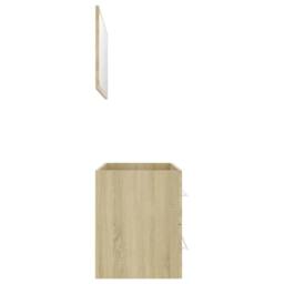 Berkfield Home 2 Piece Bathroom Furniture Set Sonoma Oak Engineered Wood in Light Oak - thumbnail 5