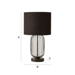 ValueLights Gabbia Black Metal Touch Table Lamp - thumbnail 7