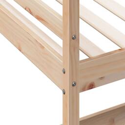 Berkfield Home Loft Bed without Mattress 90x190 cm Single Solid Wood Pine in Light Tan - thumbnail 8