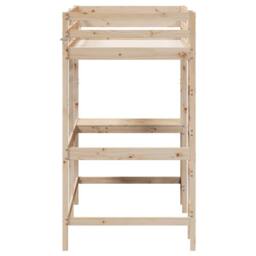 Berkfield Home Loft Bed without Mattress 90x190 cm Single Solid Wood Pine in Light Tan - thumbnail 5