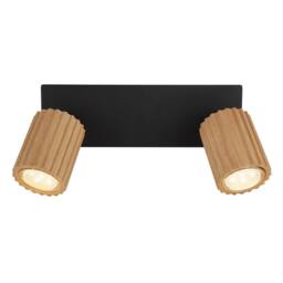Netlighting Wenzel Twin Ceiling Spotlight Matt Black 2x GU10 - thumbnail 4
