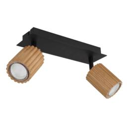 Netlighting Wenzel Twin Ceiling Spotlight Matt Black 2x GU10 - thumbnail 2