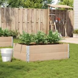 Berkfield Home Garden Planter 120x80 cm Solid Wood Pine in Brown - thumbnail 1
