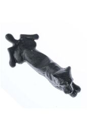 Homescapes Heavyweight Cast Iron Dog Door Stop in Black - thumbnail 4