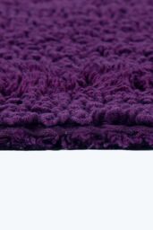 Homescapes Luxury Square Bath Mat 1600GSM 100% Cotton Reversible Shower Mat, 50cm in Purple - thumbnail 5