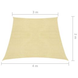 Berkfield Home Sunshade Sail 160 g/m ² Beige 3/4x2 m HDPE - thumbnail 6