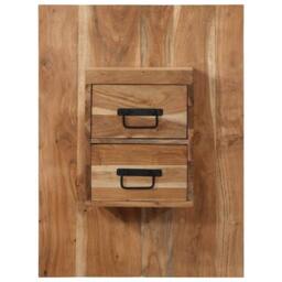 Berkfield Home Bedside Cabinet 60x32x80 cm Solid Wood Acacia in Brown - Size: 60 x 32 x 80 cm - thumbnail 1