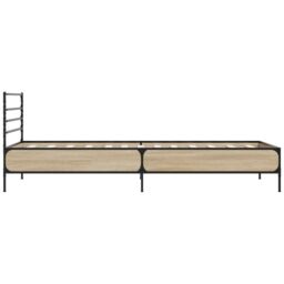 Berkfield Home Bed Frame without Mattress Sonoma Oak 75x190 cm Small Single in Brown - thumbnail 5