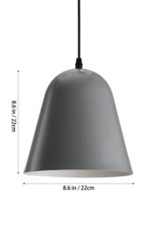 Living and Home E27 Metal Lampshade Ceiling Pendant Light in Light Stone - thumbnail 3