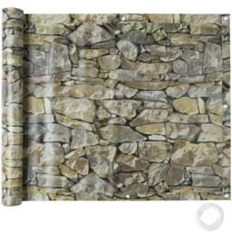 tectake Balcony & garden privacy screen (type 1) in Stone - thumbnail 1