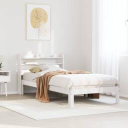 Berkfield Home Bed Frame with Headboard without Mattress White 90x200 cm - thumbnail 2