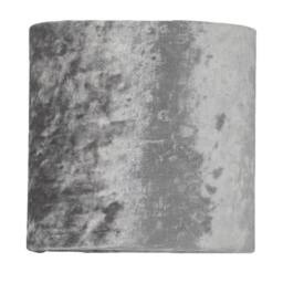 First Choice Lighting Buck - Clear Glass Globe Table Lamp with Grey Crushed Velvet Shade - thumbnail 7