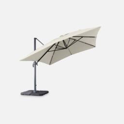 sweeek 3x4m Premium Rectangular Cantilever Parasol With Integrated Led Lights in Beige - thumbnail 3
