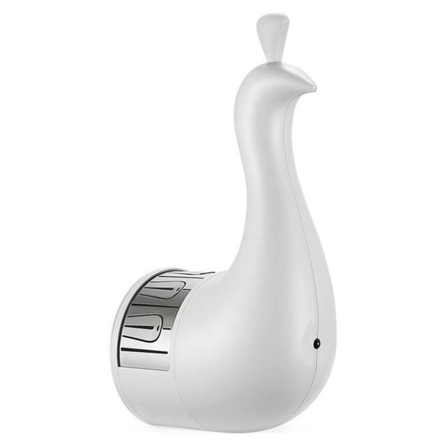 Obasyhig Remote-controlled Colorful Night Light Peacock Projection Lamp in White - image 1
