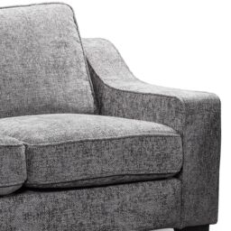 Furnishings For Less UK Neberaska Modern Slate Grey 3 Seater Sofa Chenille Fabric - thumbnail 3