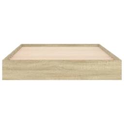 Berkfield Home Bed Frame without Mattress Sonoma Oak 100x200 cm Engineered Wood in Light Brown - thumbnail 4