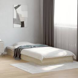 Berkfield Home Bed Frame without Mattress Sonoma Oak 100x200 cm Engineered Wood in Light Brown - thumbnail 2