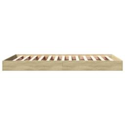 Berkfield Home Bed Frame without Mattress Sonoma Oak 100x200 cm Engineered Wood in Light Brown - thumbnail 5