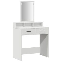 Berkfield Home Dressing Table with Drawers¬†White¬†79x41x140 cm in White - Size: 79 x 41 x 140 cm - thumbnail 2