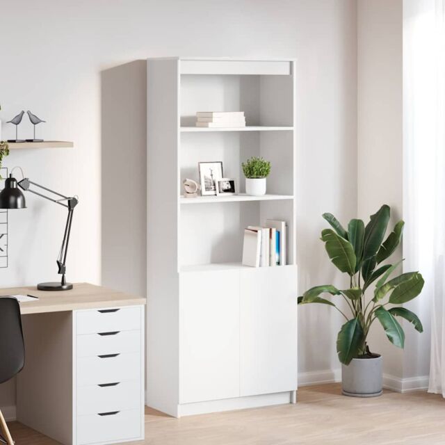 Berkfield Home Highboard White 70x35x180 cm Engineered Wood - Size: 70 x 35 x 180 cm - image 1