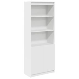 Berkfield Home Highboard White 70x35x180 cm Engineered Wood - Size: 70 x 35 x 180 cm - thumbnail 2