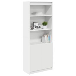 Berkfield Home Highboard White 70x35x180 cm Engineered Wood - Size: 70 x 35 x 180 cm - thumbnail 4