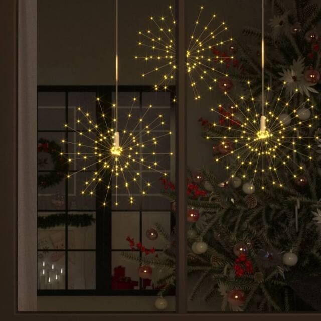 Berkfield Home Outdoor Christmas Firecrack Lights 10pcs Warm White 20cm 1400LEDs - image 1