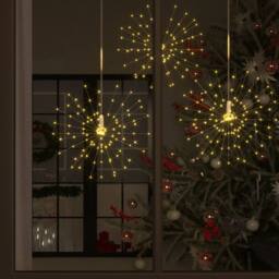 Berkfield Home Outdoor Christmas Firecrack Lights 10pcs Warm White 20cm 1400LEDs - thumbnail 1