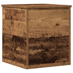 Berkfield Home Storage Box Old Wood 40x42x46 cm Engineered Wood in Brown - Size: 40 x 42 x 46 cm - thumbnail 6